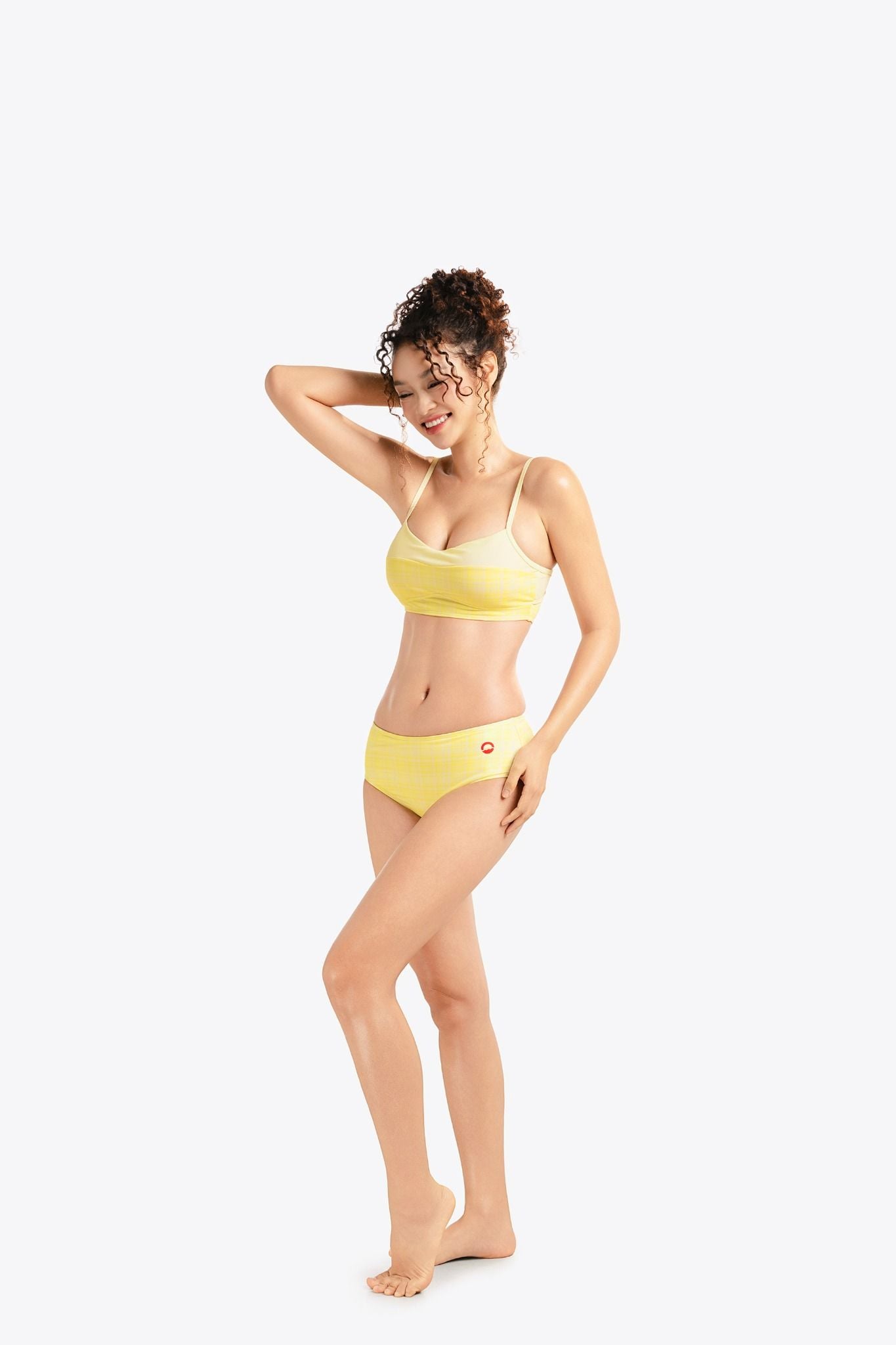 Set bikini 2 mảnh SOBIE hoạ tiết caro Hot Golden — 3
