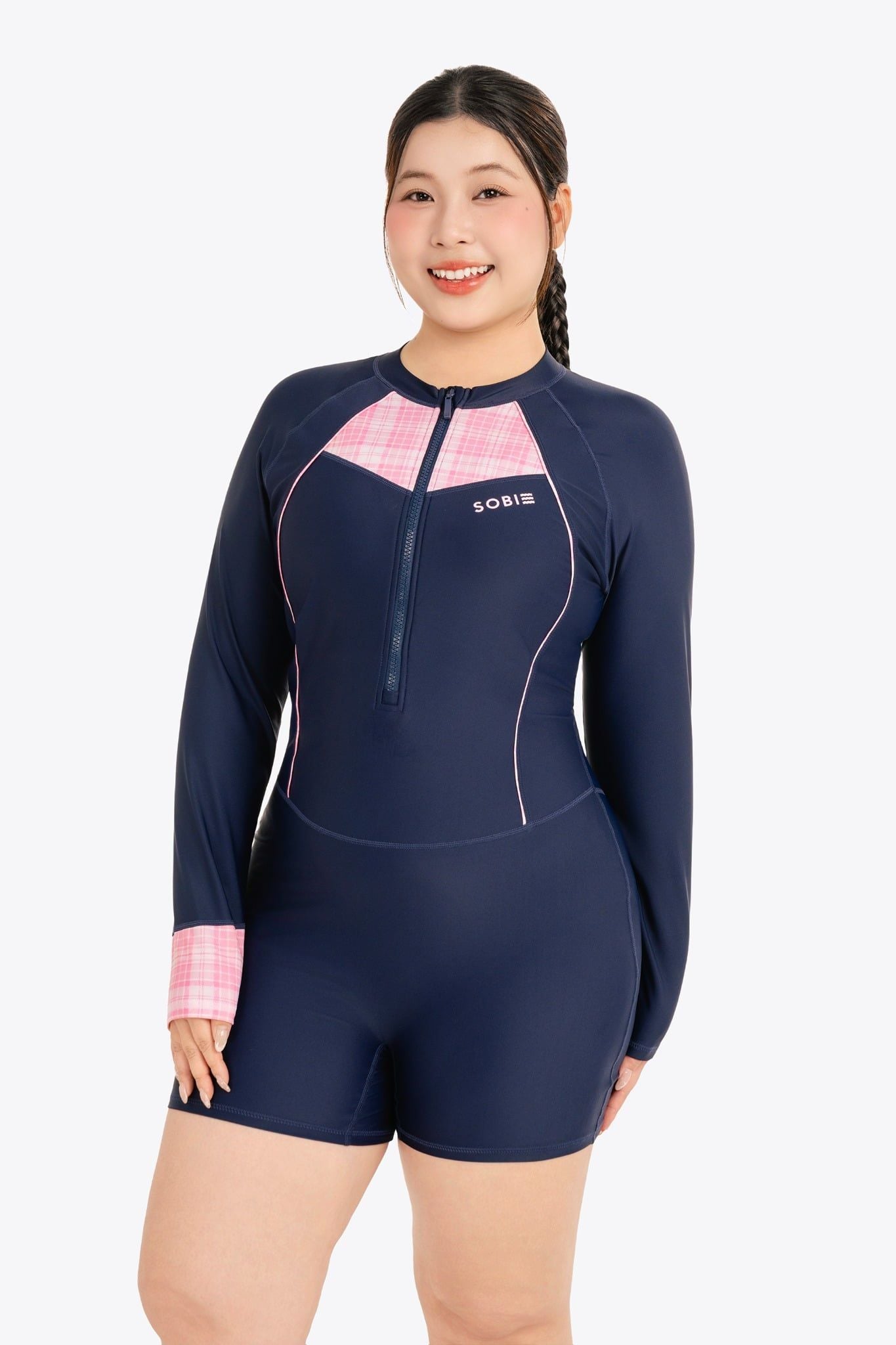 Đồ bơi nữ SOBIE liền thân tay dài chống nắng Chubby Lynn