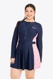 Đồ bơi nữ SOBIE liền thân váy tay dài chống nắng Chubby Faye 1