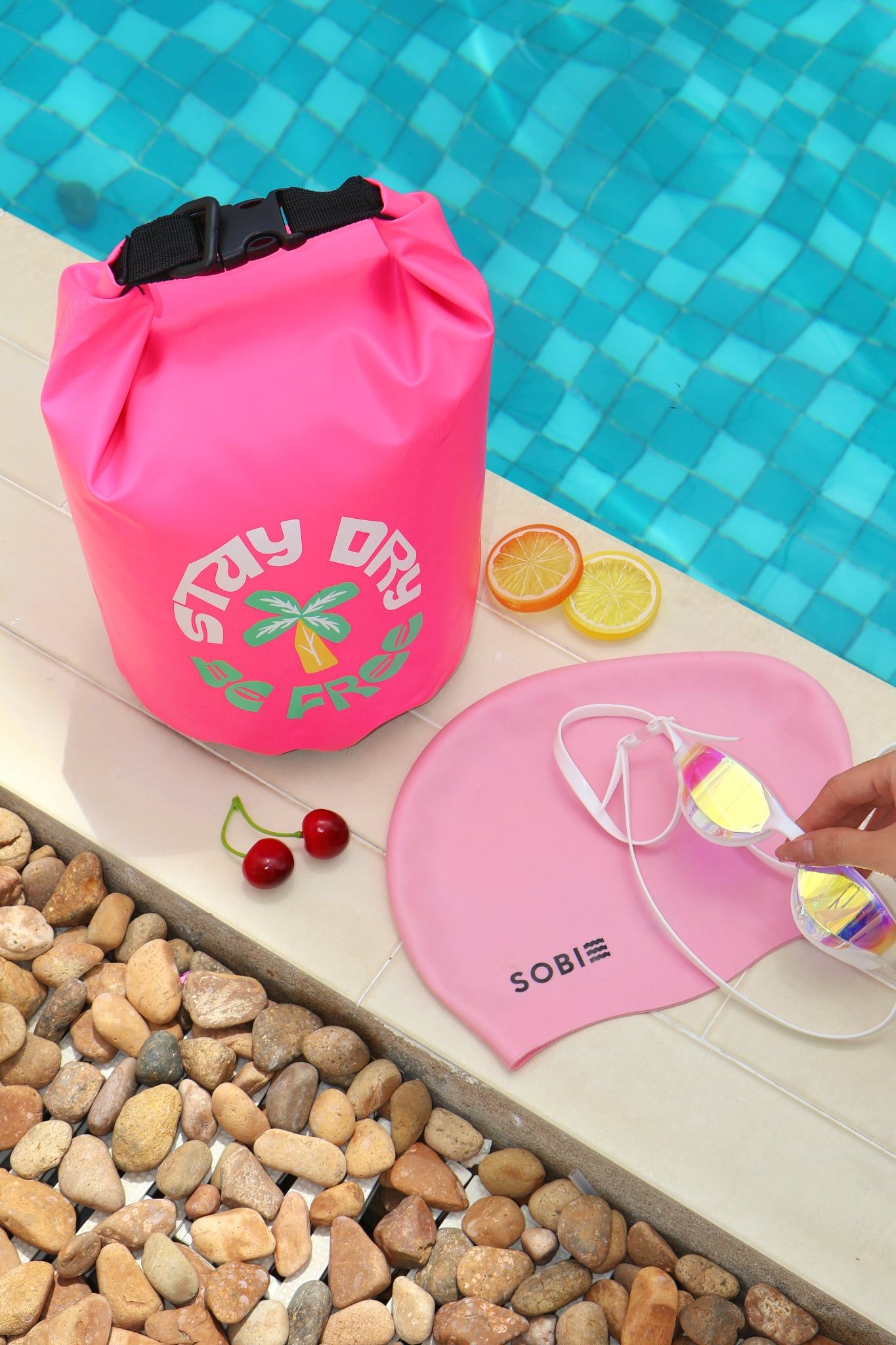 Túi khô chống nước cao cấp 5L Pink Cosmos