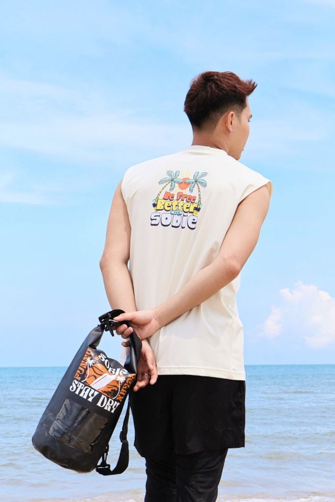 Áo Tank Rashguard đi biển Surfing Tank Summer Ivory, ảnh 9