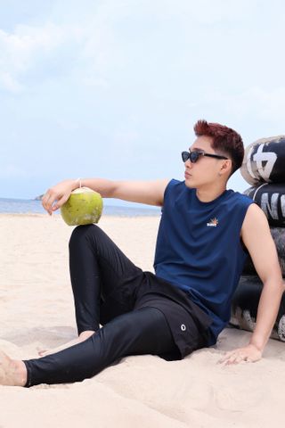  Áo thun đi biển Surfing Tank Summer Navy 