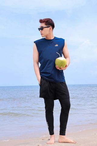  Áo thun đi biển Surfing Tank Summer Navy 