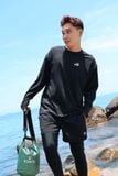  Áo tay dài đi biển Rashguard Loose Summer Black 