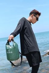Áo tay dài đi biển Rashguard Loose Summer Black 8