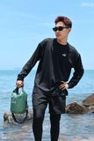  Áo tay dài đi biển Rashguard Loose Summer Black 