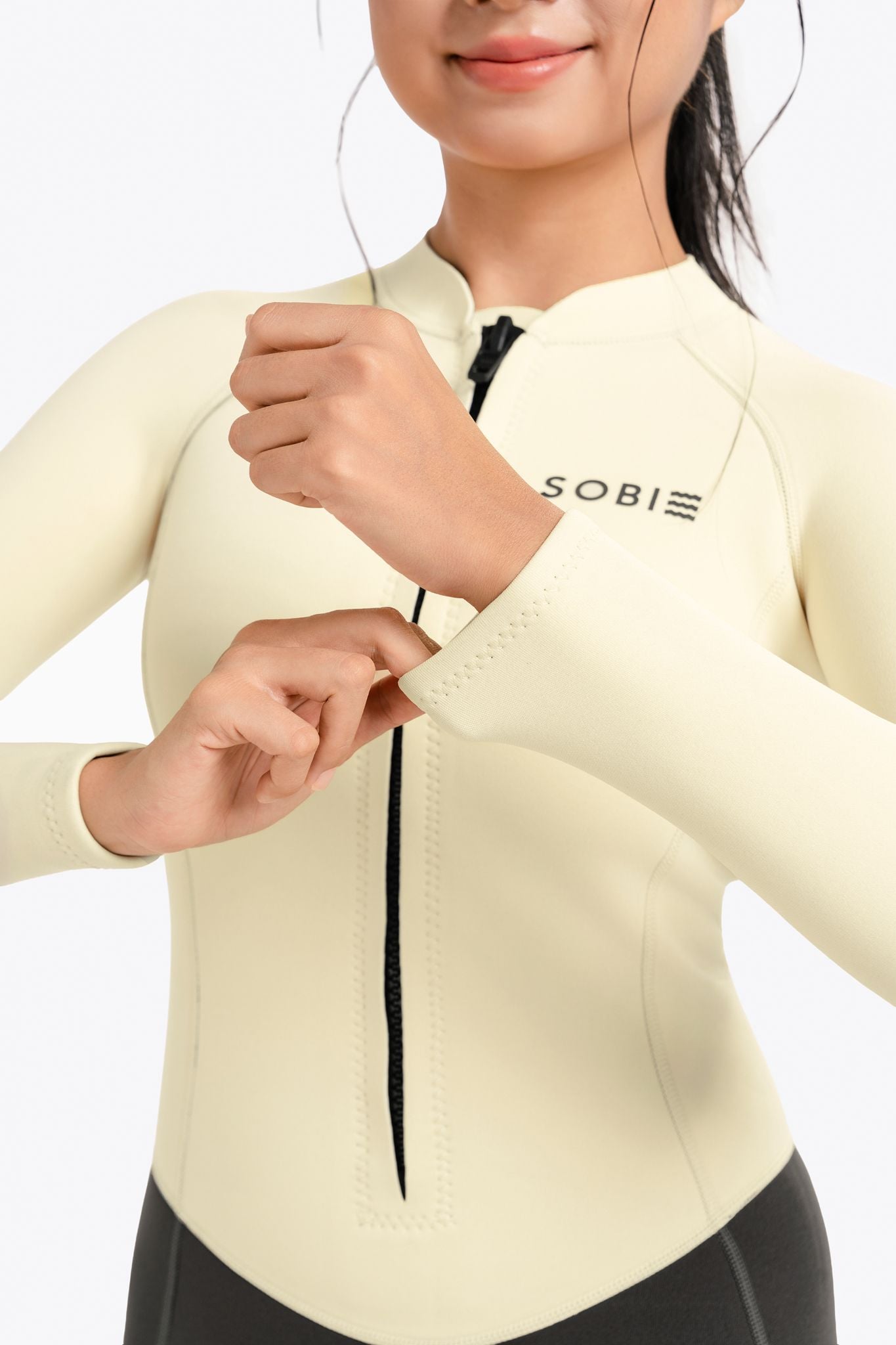 Wetsuit Nữ SOBIE tay dài Half Body giữ nhiệt 1.5mm Ocean Santa