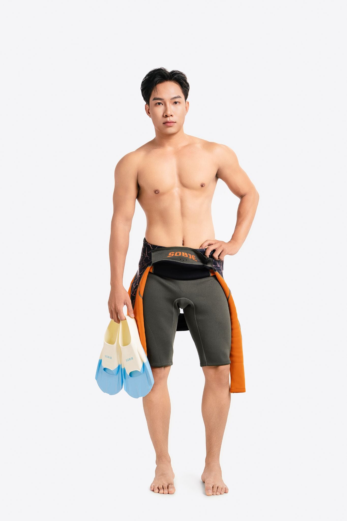Wetsuit Nam SOBIE tay dài Half Body giữ nhiệt 1.5mm Ocean Swell