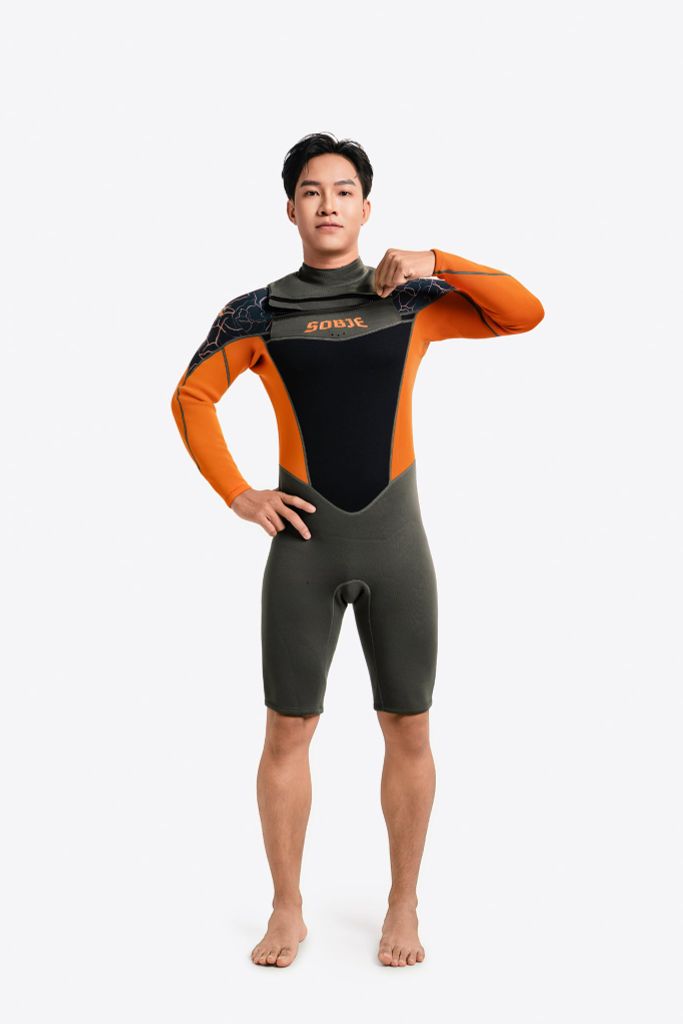 Wetsuit Nam SOBIE tay dài Half Body giữ nhiệt 1.5mm Ocean Swell — 2
