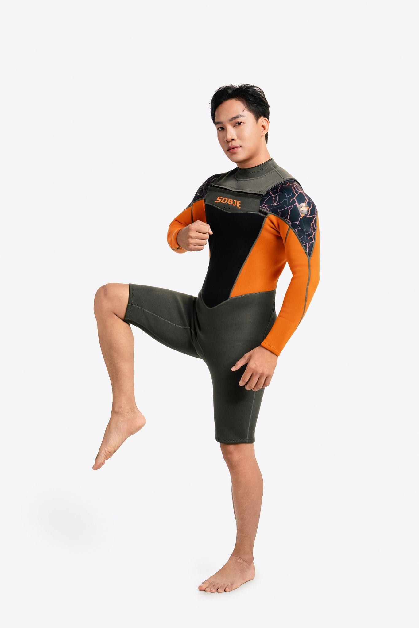 Wetsuit Nam SOBIE tay dài Half Body giữ nhiệt 1.5mm Ocean Swell