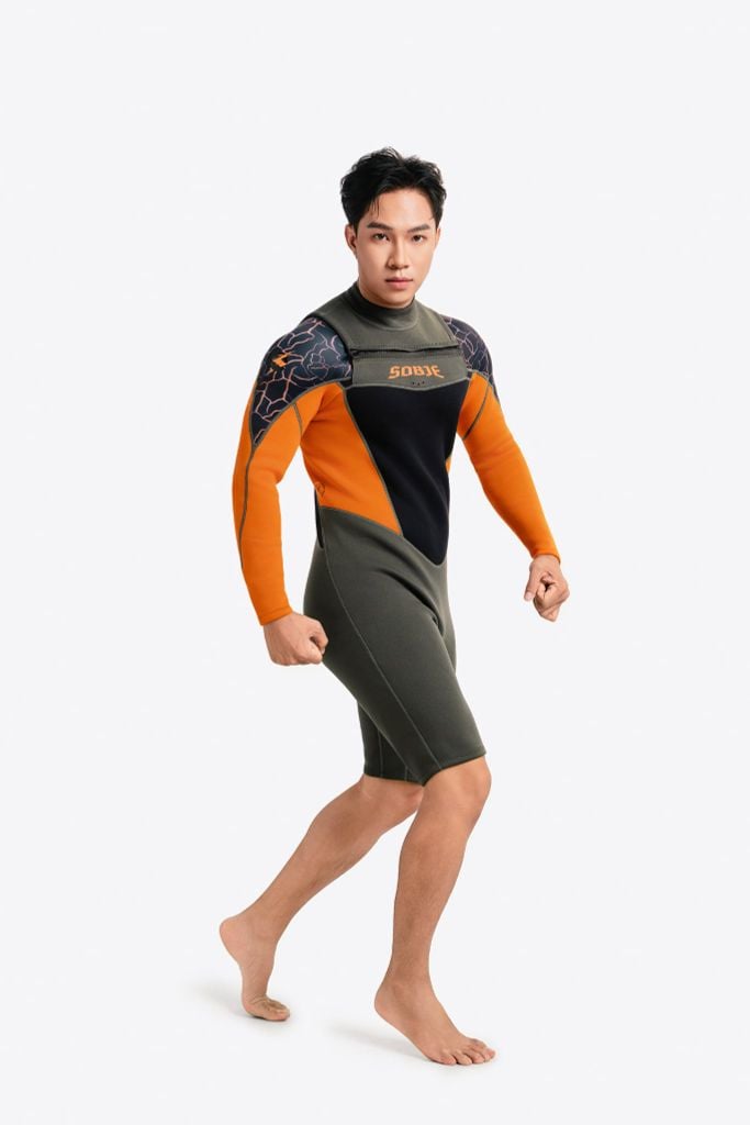 Wetsuit Nam SOBIE tay dài Half Body giữ nhiệt 1.5mm Ocean Swell — 4