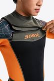 Wetsuit Nam SOBIE tay dài Half Body giữ nhiệt 1.5mm Ocean Swell 6