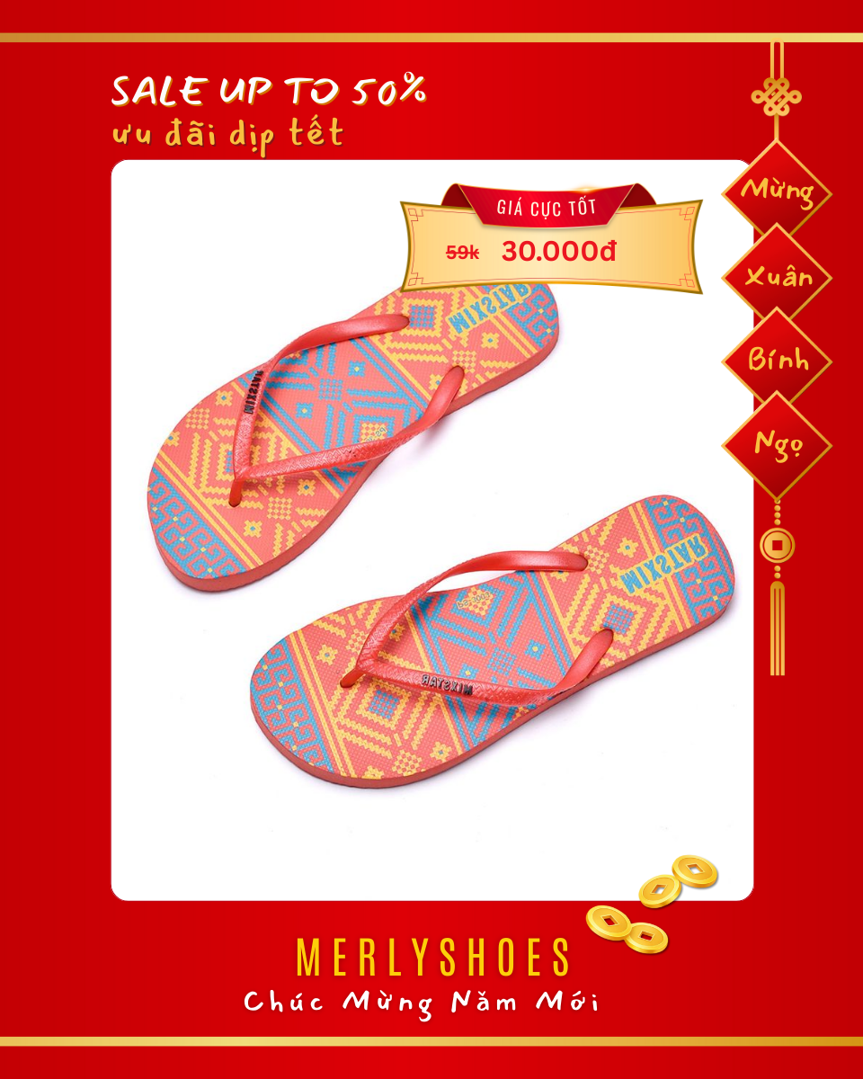 Dép Kẹp, Dép Xỏ Ngón, Dép Nhựa Thái Lan 1050 Phối Màu