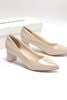 [Restock Fullsize 35-43] Giày Công Sở Nữ Đế Vuông 5cm Kem Nude Bóng, Giày Cao Gót Mũi Nhọn, Giày Cao Gót Nude, Giày Da Nữ Công Sở, Giày Big Size Nữ, Thương Hiệu Merly 1069