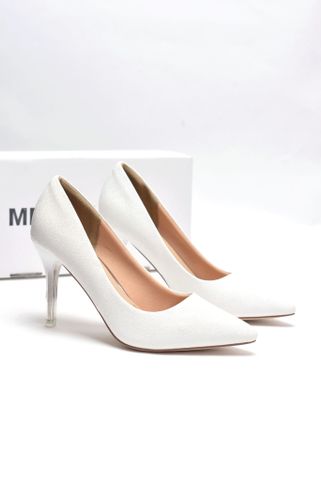 Giày Cao Gót Đi Tiệc Trắng Mũi Nhọn Gót Trong Merly 1207 Trắng Nhũ Bigsize 35-42, Giày Cao Gót Trắng, Giày Đi Tiệc, Giày Công Sở Nữ, Giày Cưới Cô Dâu