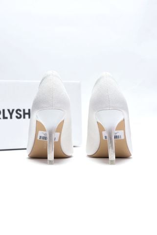 Giày Cao Gót Đi Tiệc Trắng Mũi Nhọn Gót Trong Merly 1207 Trắng Nhũ Bigsize 35-42, Giày Cao Gót Trắng, Giày Đi Tiệc, Giày Công Sở Nữ, Giày Cưới Cô Dâu