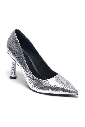 [Restock] Giày Cao Gót Đi Tiệc Bạc Bóng Gót 7cm Mạ Bạc Merly 1476 Bạc Ánh Gương Crystal Size 35-43, Giày Đi Tiệc Nhẹ Sang Trọng, Giày Cao Gót Big Size, Giày Công Sở Nữ