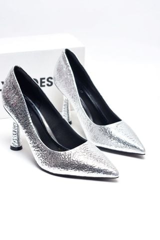 Giày Cao Gót Bạc Đi Tiệc, Giày Cao Gót Đi Tiệc Big Size Màu Bạc