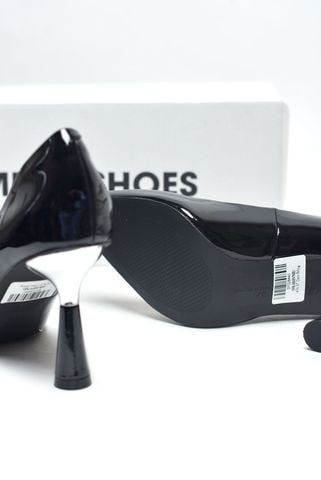 [Restock] Giày Cao Gót Đen Mũi Nhọn Da Bóng Gót 7cm Mạ Bạc Merly 1476 Size 35-43, Giày Đi Tiệc Nhẹ Sang Trọng, Giày Cao Gót Big Size, Giày Công Sở Nữ