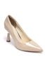 [Restock] Giày Cao Gót Nude Mũi Nhọn Da Bóng Gót 7cm Mạ Bạc Merly 1476 Kem Bóng Size 35-43, Giày Đi Tiệc Nhẹ Sang Trọng, Giày Cao Gót Big Size, Giày Công Sở Nữ