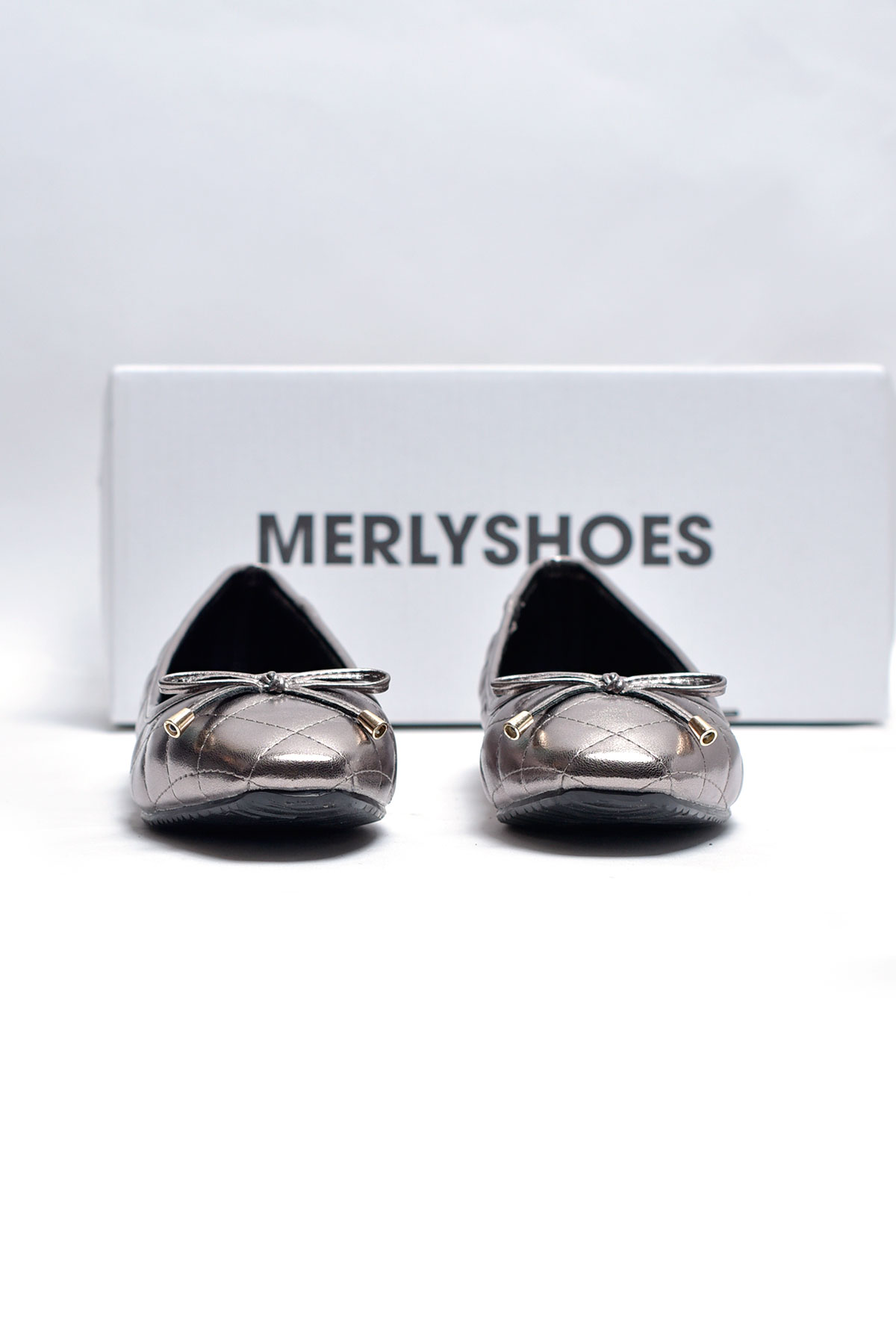 [Best Seller] Giày Bệt Bít Mũi Vuông Chần Chỉ Bigsize 35-43 Form Lớn Merly 1514 Chì Bạc, Giày Búp Bê Nữ, Giày Nữ Big Size, Giày Công Sở Nữ