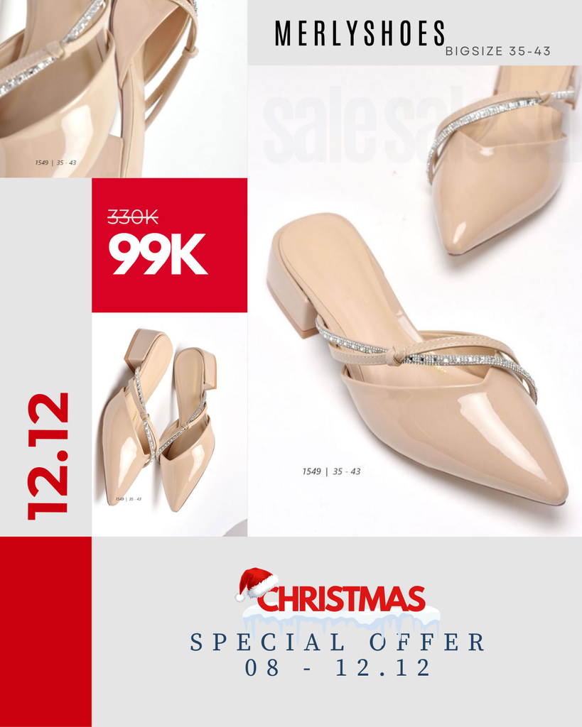 Giày Sục Nữ Big Size Đế Vuông 3cm Mũi Nhọn Màu Nude Kem [35 - 43] Merly 1549, Giày Dép Big Size Nữ, Dép Sục Nữ, Guốc Sục, Cao Gót Đế Vuông 3cm, Giày Tiệc, Giày Công Sở