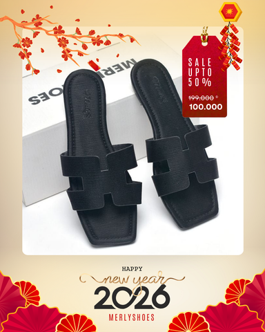 Dép Chữ H Nữ Mềm Thương Hiệu Merly 1558 Đen Vân Bigsize 35-43, Dép Nữ Big Size, Dép Quai Ngang Nữ, Dép Nữ Cao Cấp, Dép Lê Nữ, Shop Giày Dép Big Size Nữ