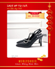 Giày Cao Gót Đen Mũi Nhọn 9cm Đính Đá Big Size 35-43 Thương Hiệu Merly 1577 Đen Mờ, Giày Slingback, Sandal Bít Mũi Hở Gót, Giày Đi Tiệc, Giày Cao Gót Big Size