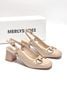 Giày Cao Gót Nude Bóng Gót Vuông 5cm Merly 1585-5P Kem Mũi Vuông Khóa GC, Giày Cao Gót Đế Vuông, Giày Cao Gót Bigsize, Slingback, Giày Đi Tiệc, Giày Công Sở Nữ