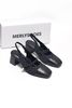 [New Arrivals] Giày Búp Bê Cao Gót Có Quai Ngang Đế Vuông 5cm Phong Cách Tiểu Thư Merly 1588 Đen Chấm Bi, Giày Nữ Công Sở, Giày Mary Jane, Giày Cao Gót Big Size, Giày Slingback, Giày Đen Chấm Bi, Giày Búp Bê Đen