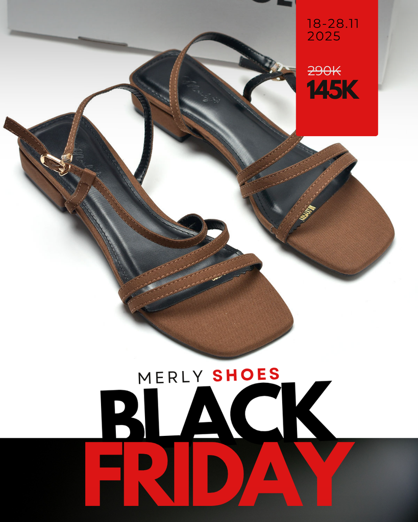 Giày Sandal Nữ Dây Mảnh Đế Vuông 2cm Merly 1590 Nude, Xăng Đan Nữ Big Size 35-43, Dép Sandal Nữ Màu Nâu