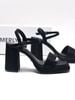 [10cm] Giày Sandal Cao Gót Đế Vuông Có Đúp Mũi Êm Chân Merly 1597-10p Đen Huyền Mịn Size 35-42, Sandal Cao Gót, Xăng Đan Cao Gót, Sandal Bigsize, Giày Cao Gót Big Size, Giày Tăng Chiều Cao Cho Nữ