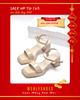 [NEW 35-42] Sandal Cao Gót Đúp Mũi Vuông Thấp 7cm Bigsize 35-42 Merly 1597 Kem Bóng, Giày Mặc Áo Dài, Giày Sandal Đế Đúp