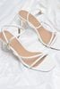 Sandal Cao Gót Trắng Quai Mảnh Gót Trong, Giày Cao Gót 7cm, Giày Gót Trong Suốt, Giày Xăng Đan Dây, Giày Sandal Bigsize, Giày Dự Tiệc Sang Trọng Merly 1598