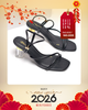 Sandal Cao Gót Đen Quai Mảnh Gót Trong, Giày Cao Gót 7cm, Giày Gót Trong Suốt, Giày Xăng Đan Dây, Giày Sandal Bigsize, Giày Dự Tiệc Sang Trọng Merly 1598