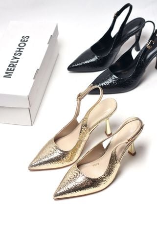 Giày Cao Gót Đi Tiệc Vàng Đồng, Giày Đi Tiệc, Giày Cao Gót Vàng Đồng