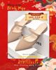 Giày Sục Bệt Màu Nâu Mũi Nhọn Gót 1cm Bigsize 35 tới 43 Merly 1605, Giày Bệt Nữ, Giày Bệt Mũi Nhọn, Giày Bít Mũi Hở Gót, Giày Mule