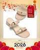 Guốc Nữ Quai Ngang Gắn Khoá Đế Thấp 3cm Merly 1607 Kem Bigsize 35-43, Dép Cao Gót, Dép Sandals Nữ, Guốc Mặc Áo Dài, Guốc Đi Biển, Guốc Nữ Big Size