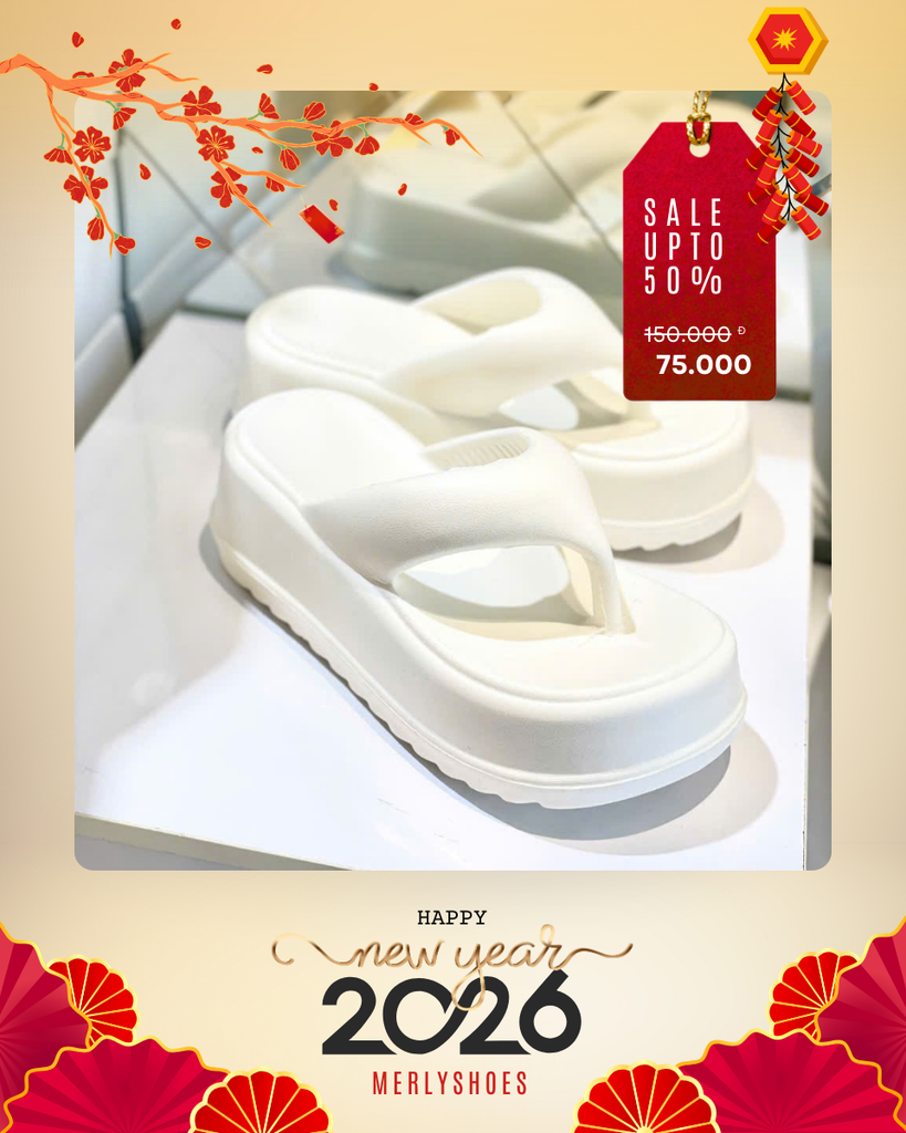 Dép Xỏ Ngón Cao Gót EVA Big Size 1610N - Thời Trang Hè 2025, Đế Cao 7cm, Phong Cách Hàn Quốc