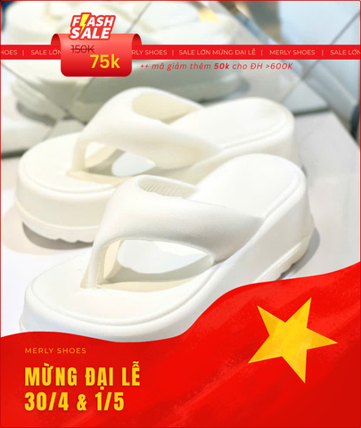 Dép Xỏ Ngón Cao Gót EVA Big Size 1610N - Thời Trang Hè 2025, Đế Cao 7cm, Phong Cách Hàn Quốc