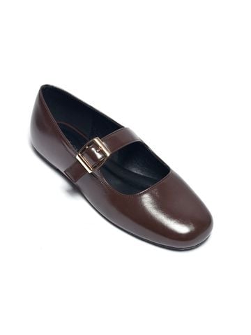 [PHOM TO] Giày Búp Bê Quai Ngang Mary Jane Bệt Merly 1629 Nâu Cocoa Bigsize 35-43, Giày Búp Bê Nữ, Giày Bệt Nữ