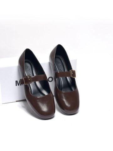[PHOM TO] Giày Búp Bê Quai Ngang Mary Jane Bệt Merly 1629 Nâu Cocoa Bigsize 35-43, Giày Búp Bê Nữ, Giày Bệt Nữ