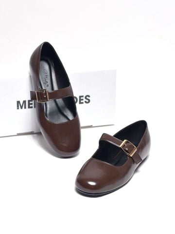 [PHOM TO] Giày Búp Bê Quai Ngang Mary Jane Bệt Merly 1629 Nâu Cocoa Bigsize 35-43, Giày Búp Bê Nữ, Giày Bệt Nữ