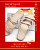 Dép Lê Nữ Hai Quai Mảnh Nơ Ngang Merly 1632 Nude Kem, Dép Nữ Big Size 35-43, Dép Bệt Nữ, Dép Nữ Mũi Vuông