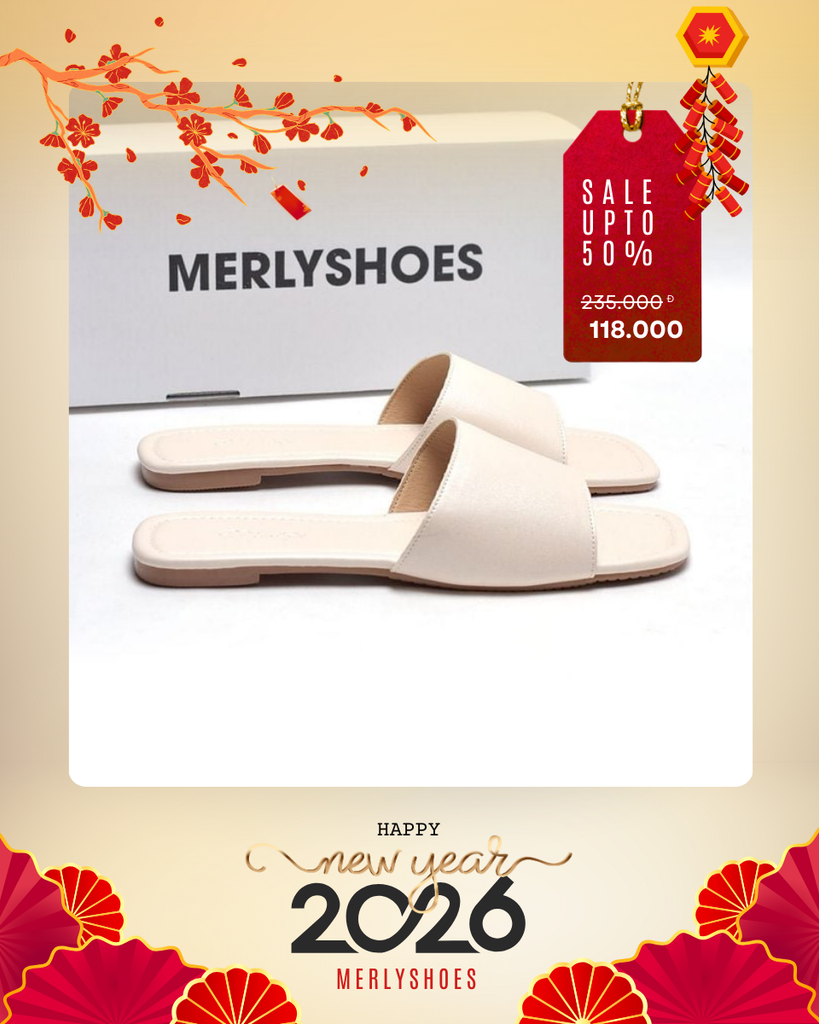 Dép Lê Nữ Big Size 40 41 42 43 Quai Ngang Màu Hồng Pastel Merly 1633, Dép Nữ Quai Ngang Da Mềm