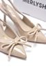 Giày Cao Gót Nơ Slingback Mũi Nhọn Merly 1634-9p Kem Nude Bóng Gót Nhọn 9cm, Giày Đi Tiệc, Giày Công Sở Nữ, Giày Cao Gót Big Size, Giày Cao Gót Mặc Áo Dài