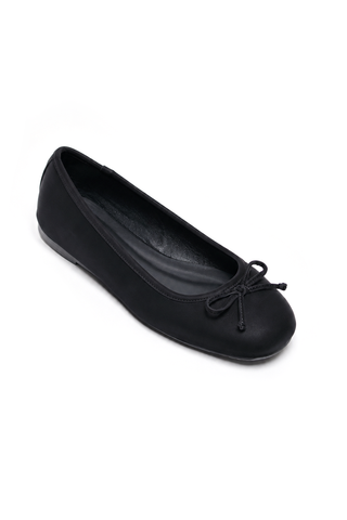 Giày Búp Bê Đen Nơ Nhí Mũi Tròn Da Mềm Mại Merly 1636 Đen, Giày Búp Bê Big Size 35-43 Chuẩn Form, Phiên Bản Cải Tiến Của Giày Búp Bê Nơ 1038