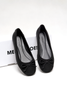 Giày Búp Bê Đen Nơ Nhí Mũi Tròn Da Mềm Mại Merly 1636 Đen, Giày Búp Bê Big Size 35-43 Chuẩn Form, Phiên Bản Cải Tiến Của Giày Búp Bê Nơ 1038