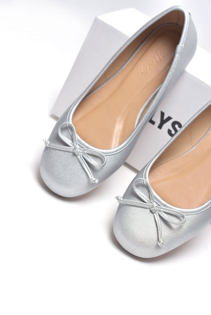 Giày Búp Bê Nữ Bạc Nơ Nhí Mũi Tròn Da Mềm Mại Merly 1636, Giày Búp Bê Big Size 35-43 Chuẩn Form, Phiên Bản Cải Tiến Của Giày Búp Bê Nơ 1038