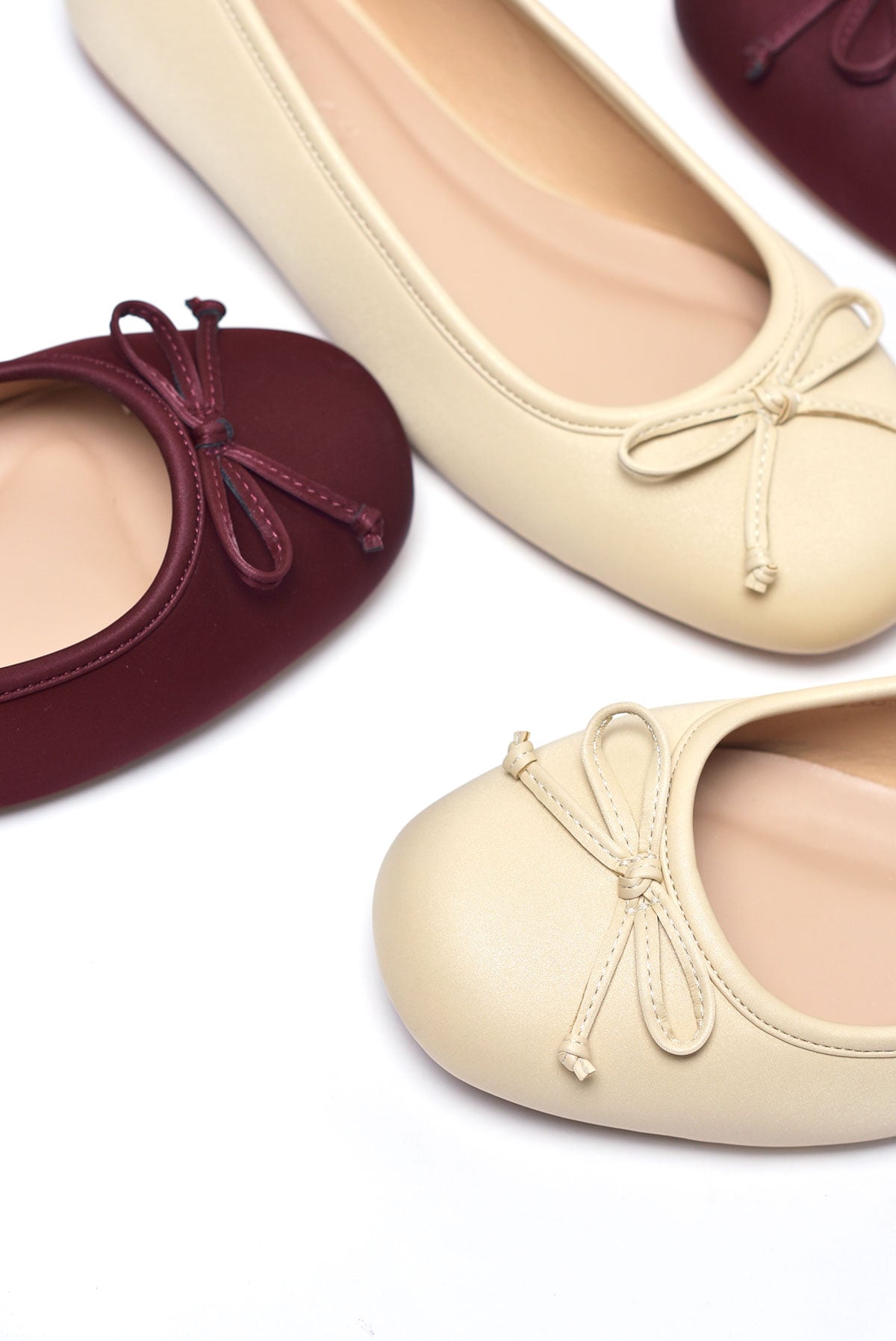 [NEW COLOR] Giày Búp Bê Ballet Nữ Màu Kem Nơ Nhí Mũi Tròn Da Mềm Êm Chân Merly 1636, Giày Búp Bê Big Size, Giày Bệt Nữ, Phiên Bản Cải Tiến Của Giày Búp Bê Nơ 1038